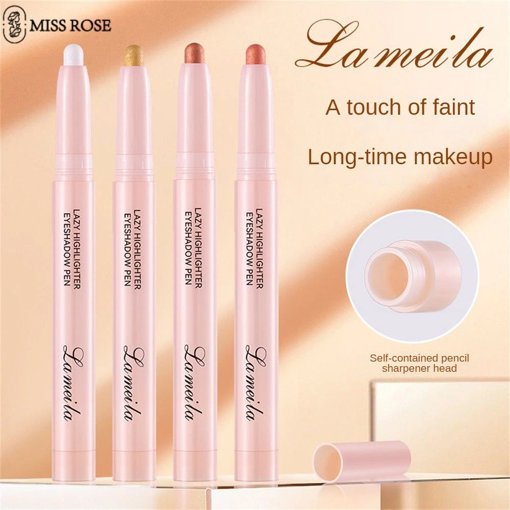 Miss Rose Lameila Eye Shadow Stick Trang điểm Lười Biếng Pearlescent Xoay Eye Shadow Stick Contour Shadow Highlight Lip Brightening Tất Cả Trong Một Đa Mục đích