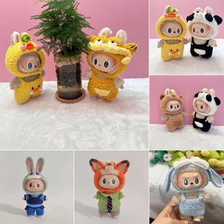 ((Chỉ có quần áo) Handmade 17CM Hộp bí ẩn Labu Vải Quần áo Mặt dây chuyền Móc khóa Labu Búp bê Kapibara Panda Bộ quần áo Phụ kiện búp bê sang trọng Đồ chơi quà tặng