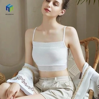 HEALMEYOU Phụ Nữ Camisoles Liền Mạch Thoáng Khí Đồ Lót Không Tay Lưng Crop Vest Ren Xe Tăng