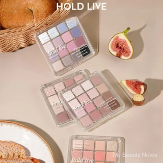 Hold Live Checkered 16 Colors Eye Shadow Plate Pink Brown Pearlescent Honeydew Plate Autumn and Winter Matte Eye Shadow FDDS