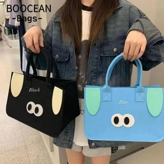 BOOCEAN 1 Túi Tote nỉ, Túi xách đeo chéo Túi quà tặng Túi mua sắm, Túi đeo vai có thể tái sử dụng mắt dễ thương dung tích lớn