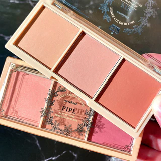 Phấn má hồng Trang điểm khỏa thân Trà sữa mờ tự nhiên Màu cam Lâu trôi Rouge Sinh viên Ba màu Blush P