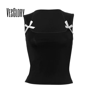 Vesglory Nữ Crop Top 2024 Thời Trang Mới Đa Năng Sling Camisoles Ngắn