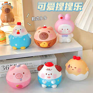 Hoạt Hình Dễ Thương Capybara Puppy Pinch Đồ Chơi Giải Nén Chậm Phục Hồi Động Vật Để Bàn Đồ Trang Trí Sáng Tạo Thông Hơi Lo Âu Đồ Chơi Giảm Căng Thẳng