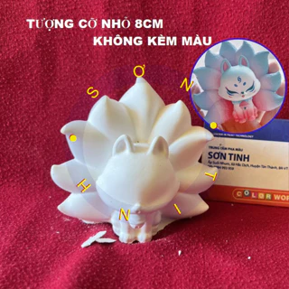 Tô tượng thạch cao cáo chín đuôi hồ ly cao cấp ( không kèm màu)