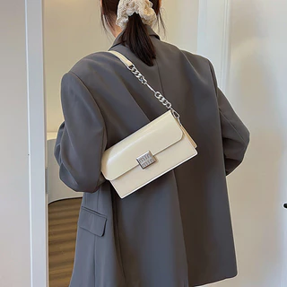 Túi xách nữ đeo vai kèm dây đeo chéo chuẩn from hàng quảng châu cao cấp T489