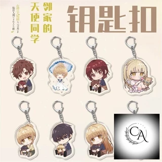 Móc khoá Anime The Angel Next Door Spoils Me Rotten Acrylic Key Ring Shiina Mahiru FujiMiya Amane Phụ kiện trang trí