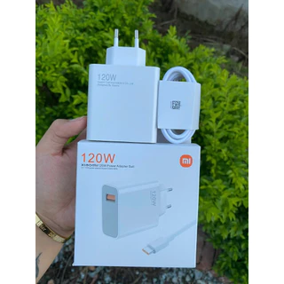 Sạc Xiaomi 120W cao cấp gồm củ và cáp sạc 6A Bộ sạc nhanh