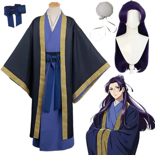 Jinshi Cosplay Giả Tưởng Kimono Tóc Giả Anime Apothecary Nhật Ký Trang Phục Ngụy Trang Người Lớn Nam Roleplay Fantasia Trang Phục Nam Halloween