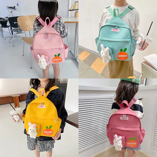 Bé Trai Bé Gái Thời Trang In Chữ Ba Lô Hoạt Hình Bunny Doll Thiết Kế Dung Tích Cao Cấp Mẫu Giáo Túi Đi Học