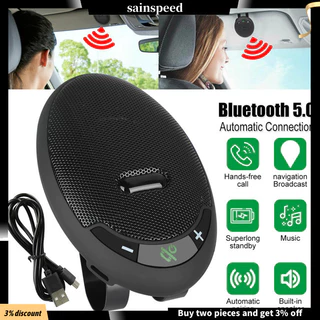 Sainspeed Hệ thống 5.0 + edr tương thích Bluetooth Cài đặt tấm che nắng trên ô tô Loa gọi rảnh tay Điện thoại di động Tự động