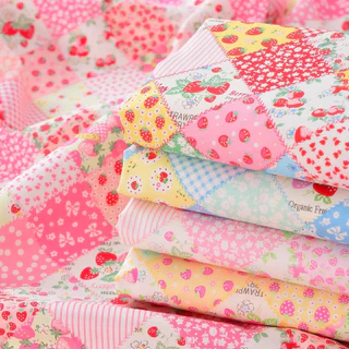 Dâu Tây Dễ Thương Mảnh Hoa Vải Cotton May Vải, DIY Quilting Chất Liệu Chắp Vá