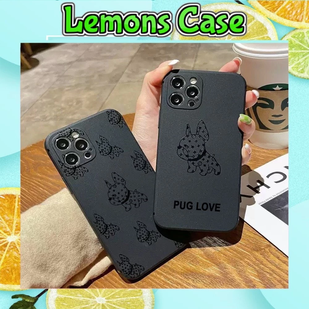 Ốp lưng BVC cạnh vuông giả 14 pug love 5 6 5s/6/6plus/6s/6splus/7/7plus/8/8plus/x/xr/xs/11/12/pro/promax/13/14Promax