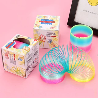 Nhẫn lò xo trẻ em Magic Hula Ring Magic Nhẫn cầu vồng nhỏ Đồ chơi trẻ em