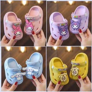 Sanrio Dép Trẻ Em Mùa Hè Bé Gái Bé Trai Lỗ Giày Hoạt Hình Dép Chống Trơn Trượt