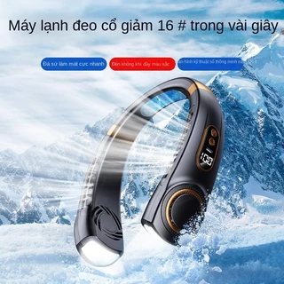 Quạt treo cổ sạc USB di động Quạt Mini yên tĩnh Quạt nhỏ gió cao Quạt sứ đá