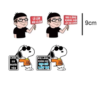 Tem dán xe máy ngộ nghĩnh, dán mọi màu Nhãn Dán Sticker