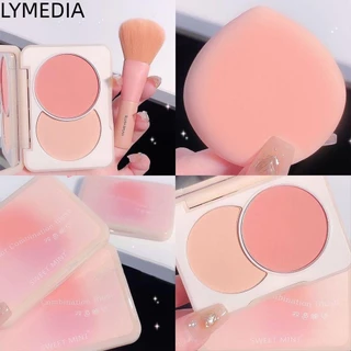 Phấn má hồng mờ, Kem dưỡng ẩm hai màu Cheek Blush, Mỹ phẩm trang điểm lâu trôi đa năng Dễ dàng tô màu Cheek Rouge Nữ