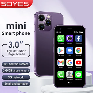 Điện thoại di động mini SOYES XS15 3.0 inch 6GB+128GB Bluetooth Hỗ trợ WIFI Android 11.0 Hỗ trợ FaceBook, YouTube Video