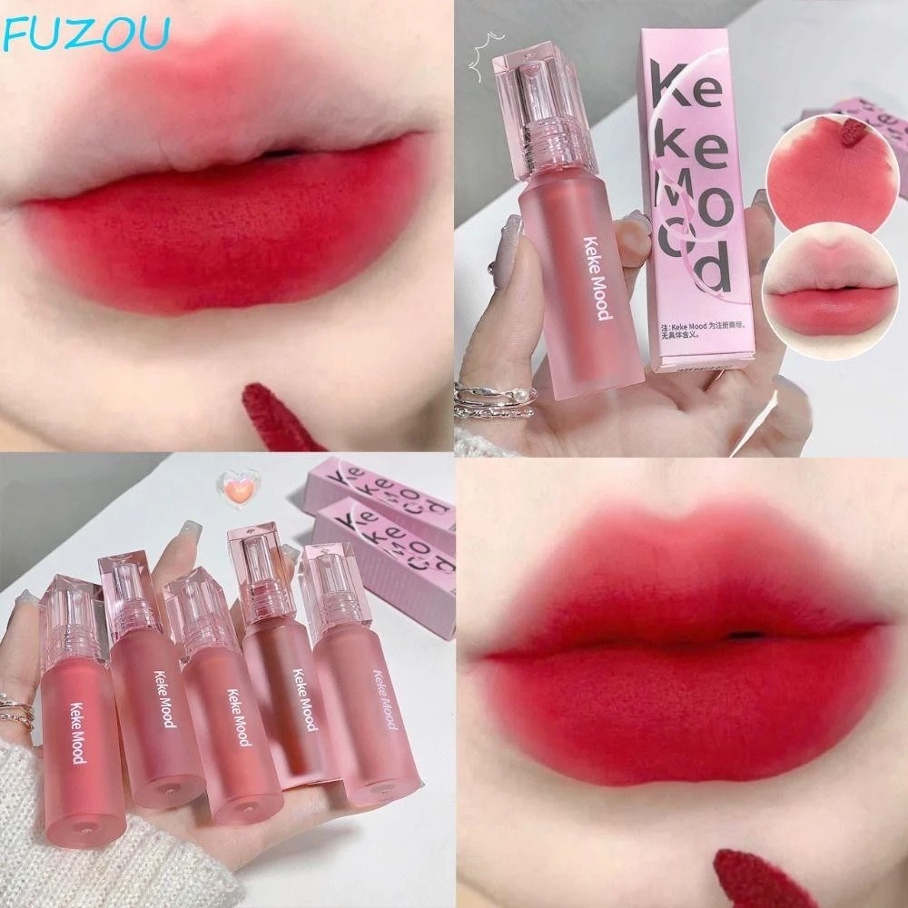 Fujiou Gương Nước Son Bóng, Dưỡng Ẩm Sâu 6 Màu Xô Lip Glaze, Son Bùn Tint Lâu Dài Gợi Cảm Chống Thấm Nước Nhung Matte Son Môi Trang Điểm Dụng Cụ