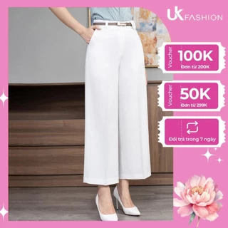 Quần Ống Rộng UK Fashion Thiết Kế Kèm Nắp Túi Chất Vải Mềm Mịn Co Giãn Nhập Hàn Cao Cấp NKQU2208001