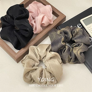 Yoing / Phiên Bản Hàn Quốc Vải Đơn Giản Scrunchy Dây Buộc Tóc Thời Trang Nữ Tính Phong Cách Dây Buộc Tóc Cao Su Bóng Đầu Dây Buộc Tóc