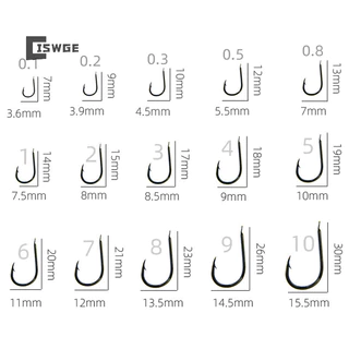 [Ciswge] 100 chiếc Móc Chiba đóng hộp Crookbill Barbed Isofishing Beily Sea Fishing Snapper Hooks Black Thép Carbon cao [MỚI]