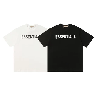 ❤❀ [Hàng có sẵn] ❤ Plus Size Mùa Hè F-O-G ESSENTIALS Thời Trang Cao Cấp Vague Logo Tay Ngắn Rời Áo Thun Unisex