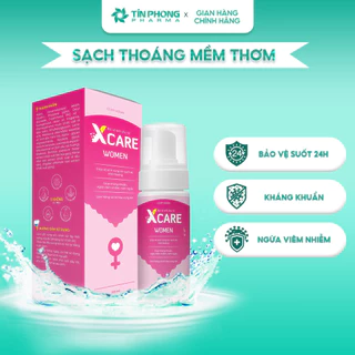 Dung Dịch Vệ Sinh Nữ Xcare Women Dạng Bọt Làm Sạch Dịu Nhẹ, Giảm Viêm, Ngừa Nấm 100ml