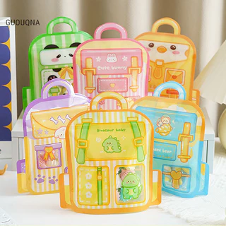 Guouqna 10 Chiếc Nhựa Di Động Hoạt Hình Schoolbags Kẹo Ăn Nhẹ Niêm Phong Túi Cưới Trẻ Em Tiệc Sinh Nhật Sáng Tạo Túi Quà GUOUqna