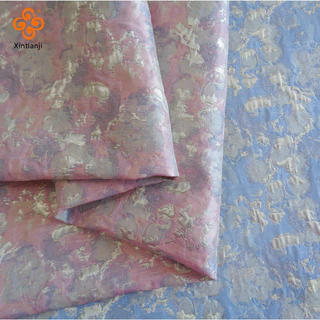 Hồng tím vàng sơn dầu phong cách dập nổi vải jacquard DIY váy quần áo thời trang mỗi mét TJ21550