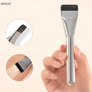 Aosun Bàn chải nền siêu mỏng Bàn chải đường viền mặt nhẹ Bàn chải đường viền phẳng Bàn chải pha trộn Kem nền Bàn chải trang điểm Làm đẹp EN