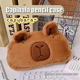 Apybara Sang Trọng Túi Đựng Bút Chì Hoạt Hình Dễ Thương Capybara Văn Phòng Phẩm Túi Bảo Quản Dung Tích Lớn Văn Phòng Phẩm Túi Bảo Quản Đa Năng