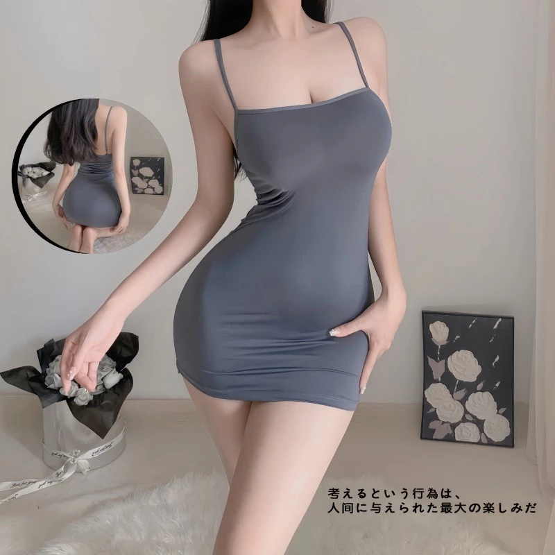 Bộ đồ ngủ Skinny Dress Ice Silk gợi cảm