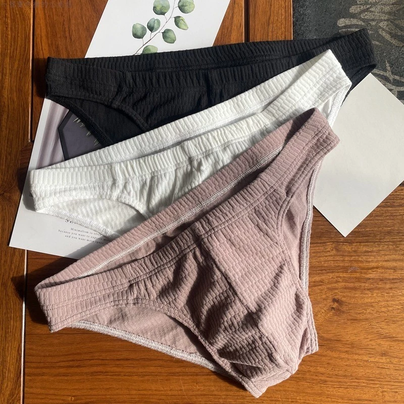 Quần lót đơn giản cotton thoáng khí thân thiện với da lưng thấp gợi cảm màu trơn đơn giản