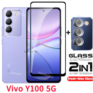 Phim Bảo Vệ Màn Hình 2in1 Cho Vivo Y100 5G 2024 Trong Suốt Bảo Vệ Màn Hình Điện Thoại Cho Vivo Y100 Y 100 100Y VivoY100 5G 2024 Kính Cường Lực Ống Kính Máy Ảnh