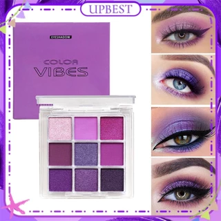 ♕ Bảng Phấn Mắt Color Vibes 9 Màu Tím Tím Ngọc Trai Matte Glow Phấn Mắt Hoàn Màu Cao Lâu Trôi Trang Điểm Khuôn Mặt LÊN NHẤT