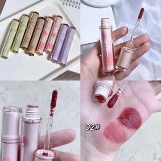 PESSLOK Herorange Lip Glaze Gương Sinh Viên Trà Đá Trái Cây Trong Suốt Bóng Môi Kính M1Z7