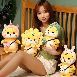 Sjjl Hổ Sang Trọng Đồ Chơi Cotton Mềm Đồ Chơi Quà Tặng Sinh Nhật Sang Trọng Động Vật Đồ Chơi Búp Bê Động Vật Trang Trí Nhà Cửa Tết Nguyên Đán Hổ Khủng Long Đồ Chơi Nhồi Bông