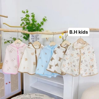 Áo choàng nắng liền họa tiết cho bé trai, bé gái size 8-16kg