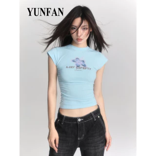 YUNFAN áo phông áo thun nữ croptop baby tee thời trang Dễ thương xu hướng Đơn giản WCS2430A45 11Z240313