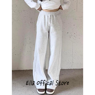 Ella Store quần ống rộng Quần Túi Hộp casual INS Thông thường cozy WFK24407OC 14Z240403