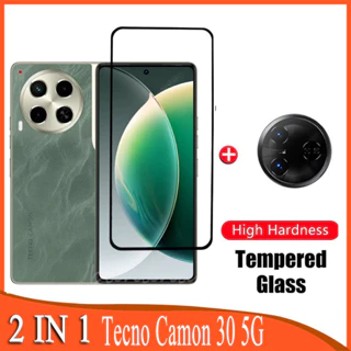 Kính cường lực Tecno Camon 30 5G cho Tecno Camon 30 20 Pro 5G 4G 2 trong 1 Ống kính máy ảnh Bảo vệ màn hình Phim kính bảo vệ