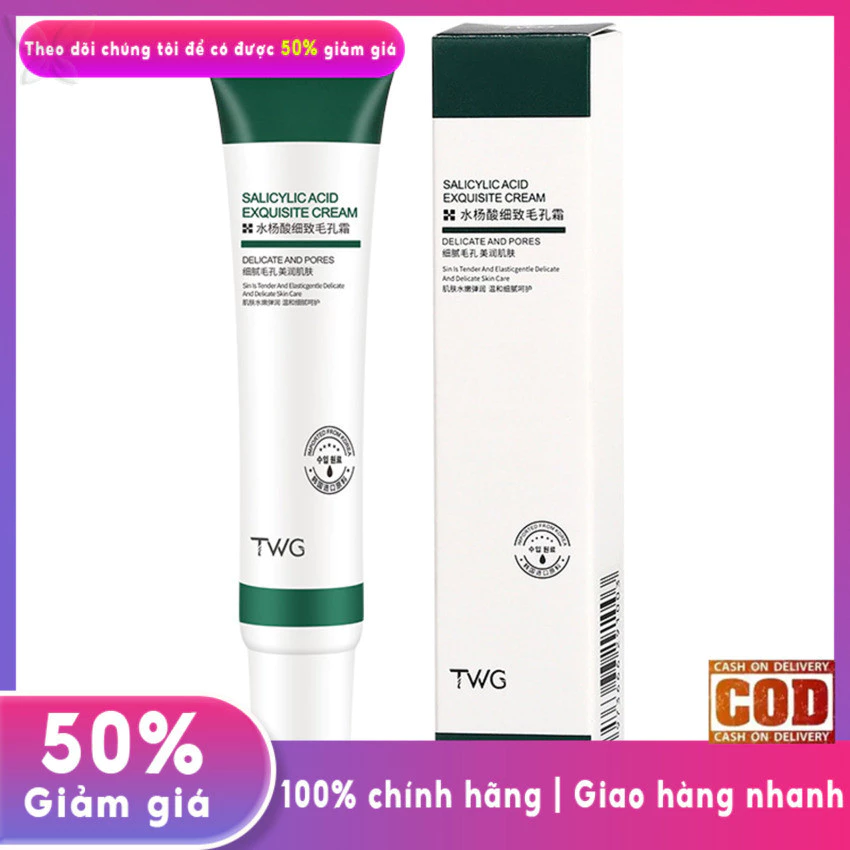 20ml Axit Salicylic Lỗ Chân Lông Tinh Chế Kem Thu Nhỏ Lỗ Chân Lông Cải Thiện Mụn Đầu Đen Kem Làm Trắng Da Chống Lão Hóa Kiểm Soát Dầu Chăm Sóc Da