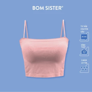 Áo lót ống croptop thun co giãn màu trơn nâng ngực tự nhiên BOM SISTER B1803