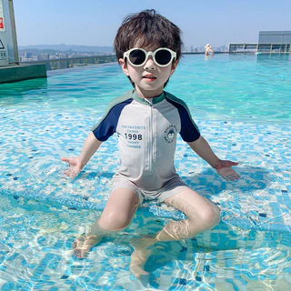 [Khuyến mãi] Đồ bơi một mảnh cho bé trai Trẻ em Đồ bơi bé trai hợp thời trang Kem chống nắng khô nhanh Vac