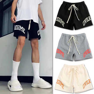 M-5xl Nam Phong Cách Mỹ Hợp Thời Trang Màu Đen In Chữ Chạy Bộ Quần Short Thể Thao Bóng Rổ Quần Ngắn Mùa Hè Hợp Thời Trang Thương Hiệu Tất Cả Trận Đấu Cao Cấp Rời Quần Short Màu Be Xám