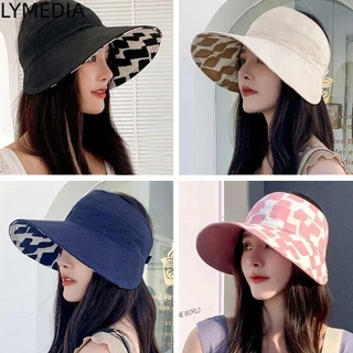 Mũ chống nắng nữ hai mặt vành rộng có thể điều chỉnh Mũ đi biển