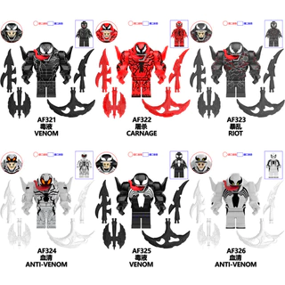 Venom Building CARNAGE Blocks ANTI-VENOM Nhân vật Riot Toy Minifigures