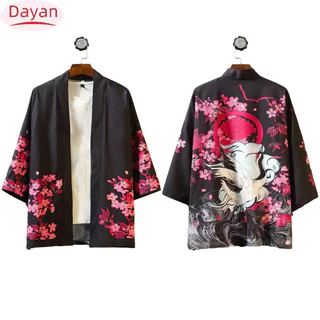 Giảm giá thanh lý!! Nam Trung Quốc Truyền Thống Hanfu Cardigan Áo Khoác Bảy Tay Mở Trước Áo Khoác Cardigan Phong Cách Trung Hoa Retro